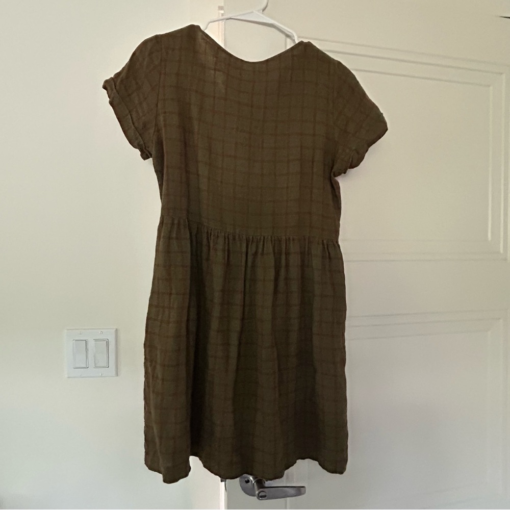 Pyne & Smith Olive Green Button-Front Short Sleeve Dress - Picture 3 of 3